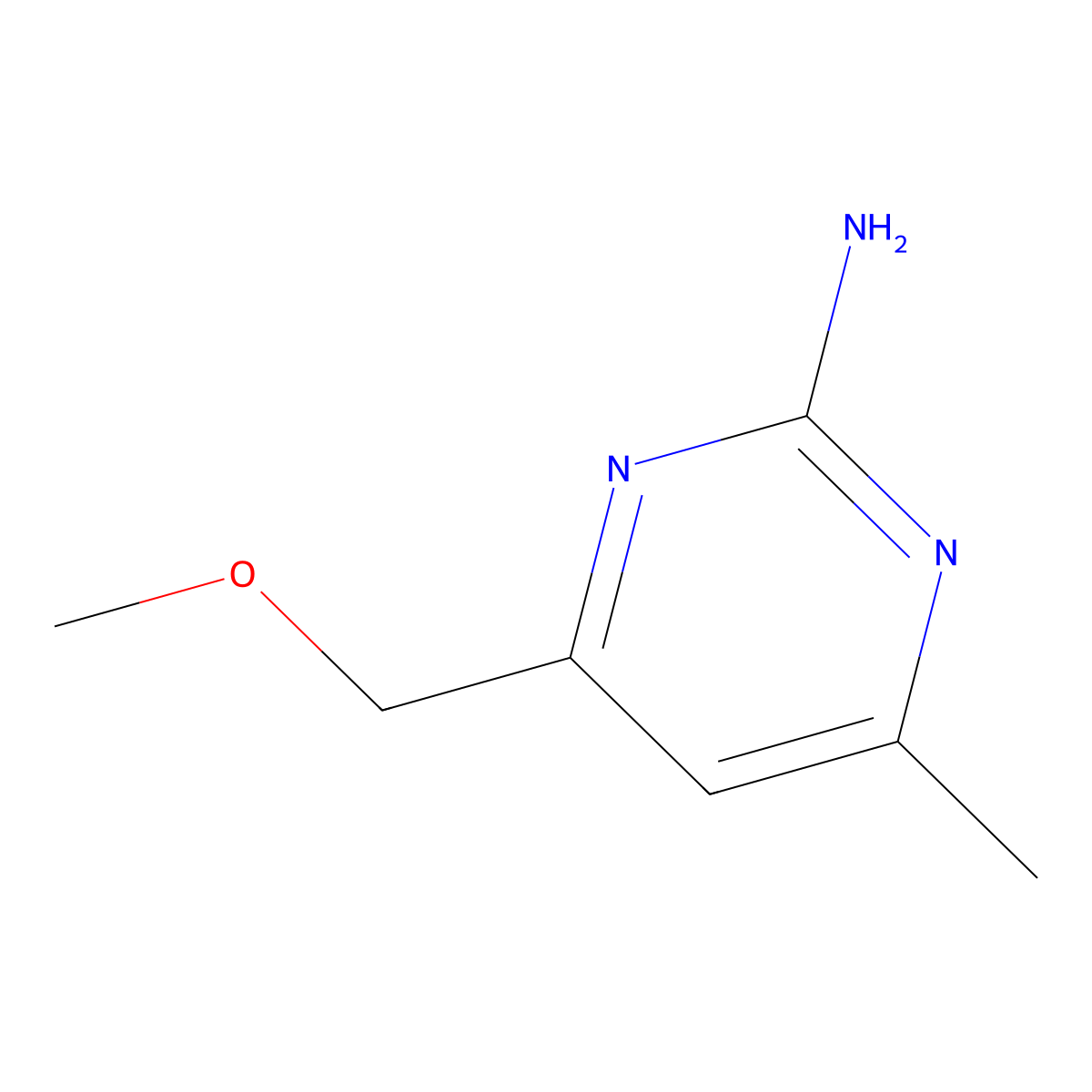 4-(Methoxymethyl)-6-methylpyrimidin-2-amine molecular structure, CAS 77927-61-8