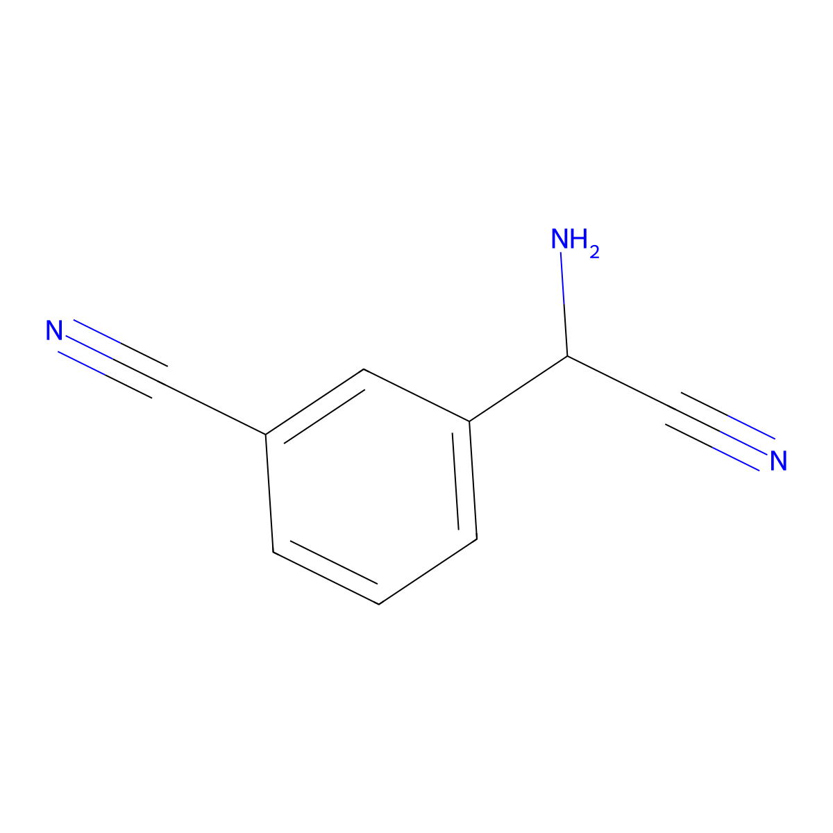 3-[Amino(cyano)methyl]benzonitrile molecular structure, CAS 779281-77-5