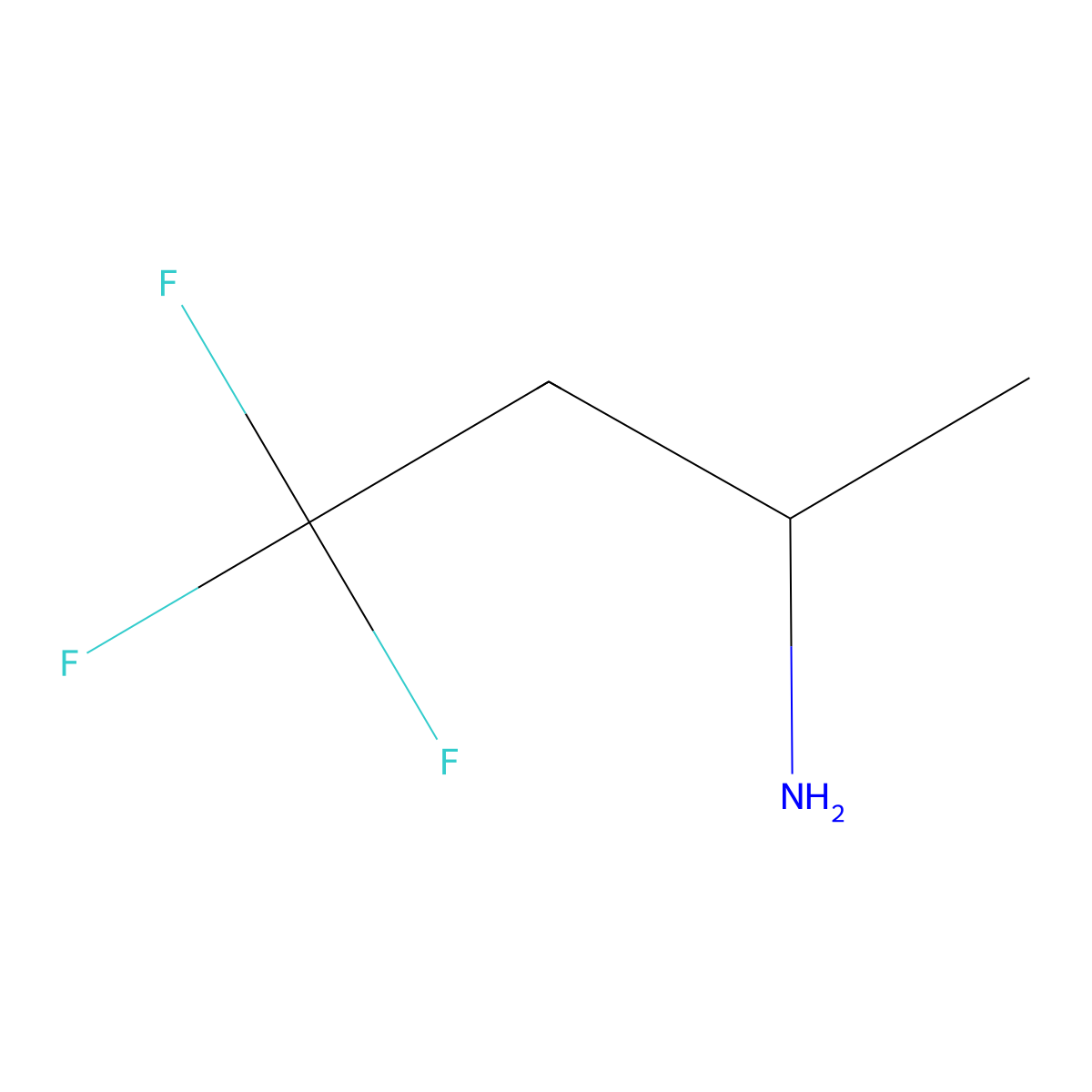 (S)-4,4,4-trifluorobutan-2-amine molecular structure, CAS 779283-99-7