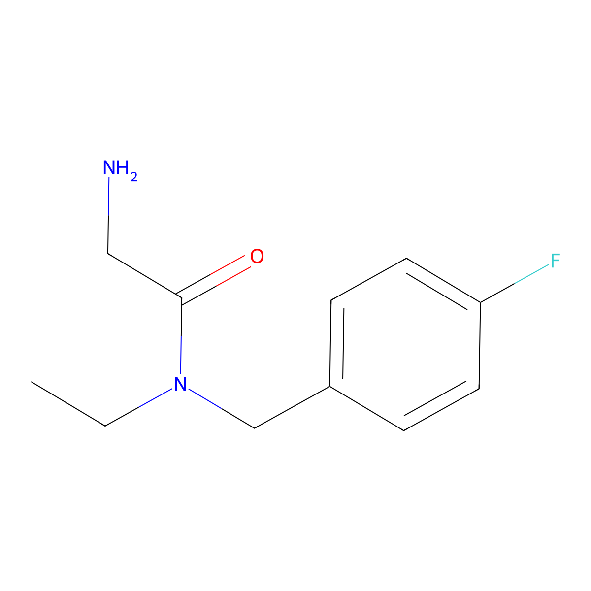 2-Amino-N-ethyl-N-(4-fluoro-benzyl)-acetamide molecular structure, CAS 779288-68-5