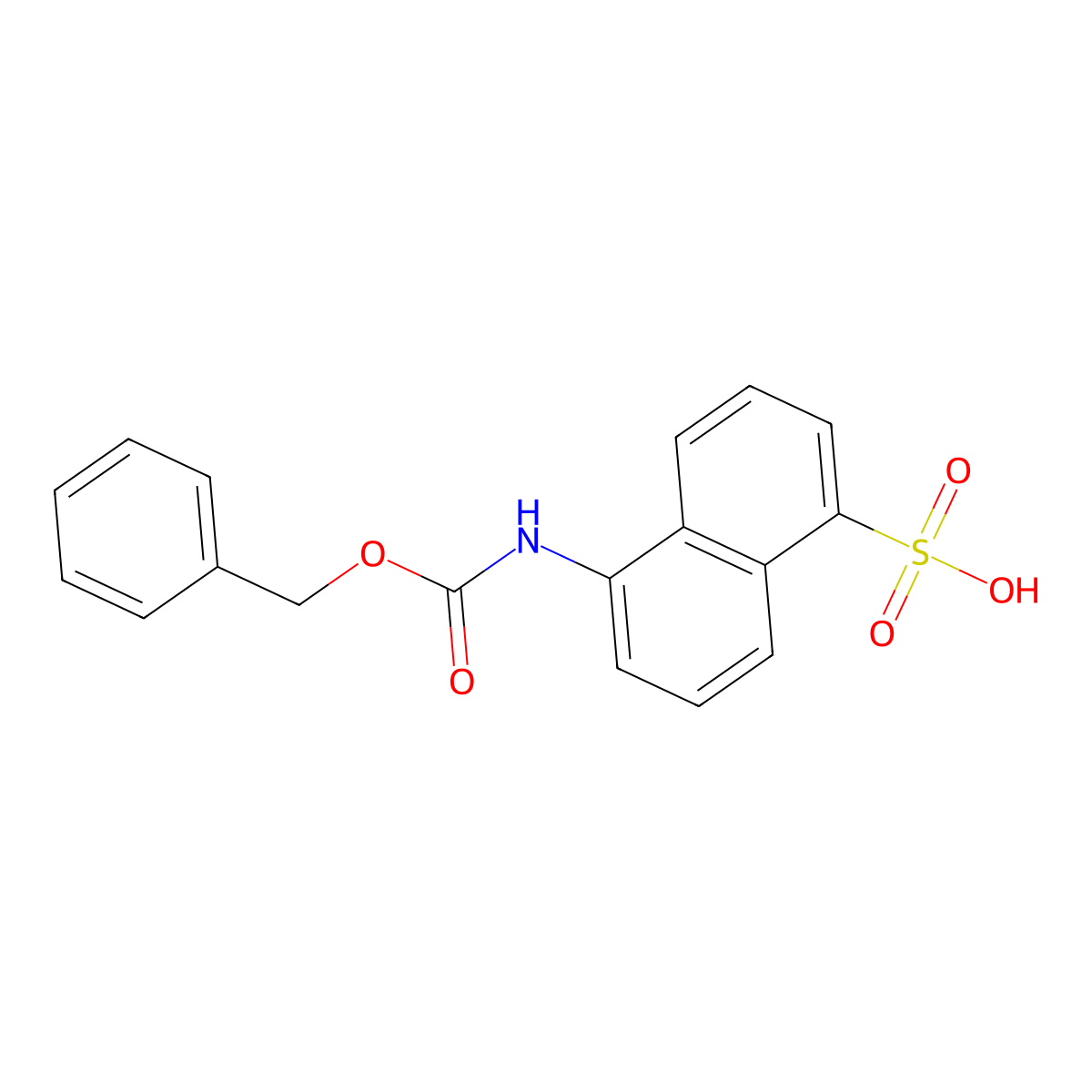 5-{[(Benzyloxy)carbonyl]amino}naphthalene-1-sulfonic acid molecular structure, CAS 779295-89-5