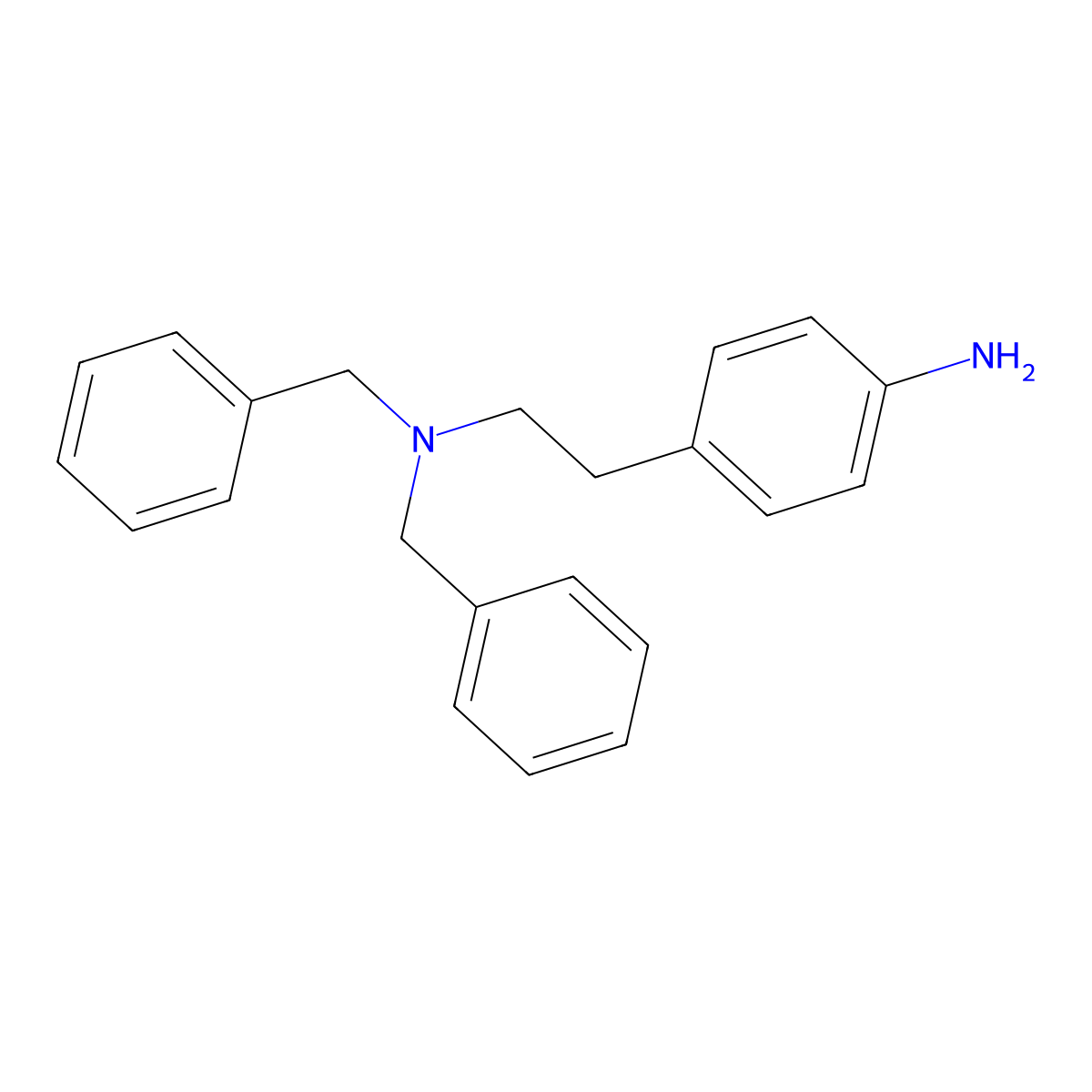 [2-(4-Aminophenyl)ethyl]dibenzylamine molecular structure, CAS 779308-78-0