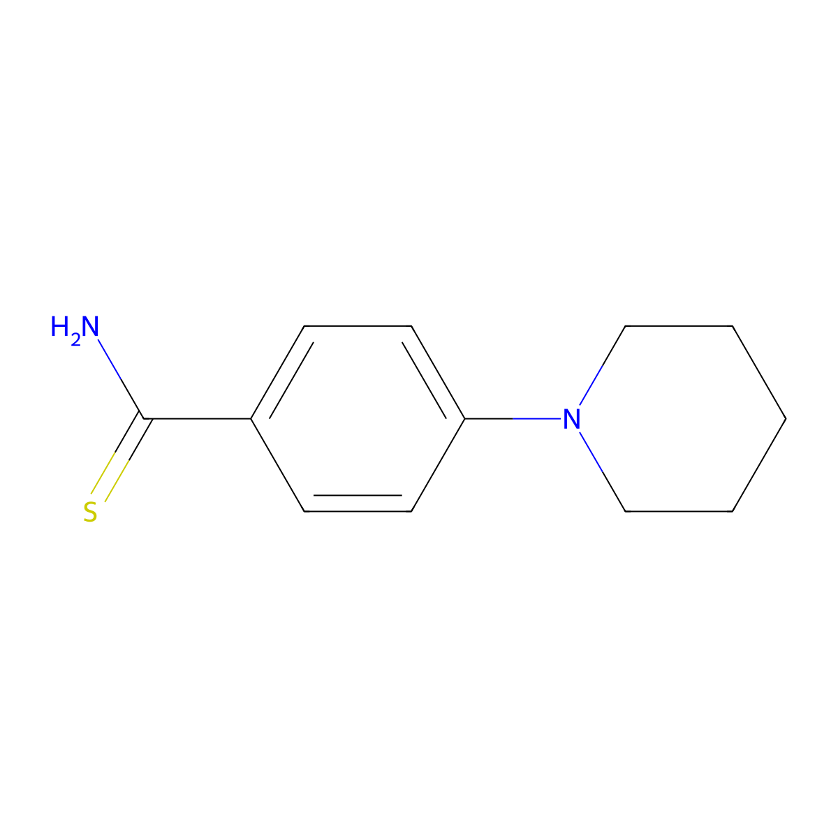 4-(Piperidin-1-yl)benzothioamide molecular structure, CAS 779310-82-6