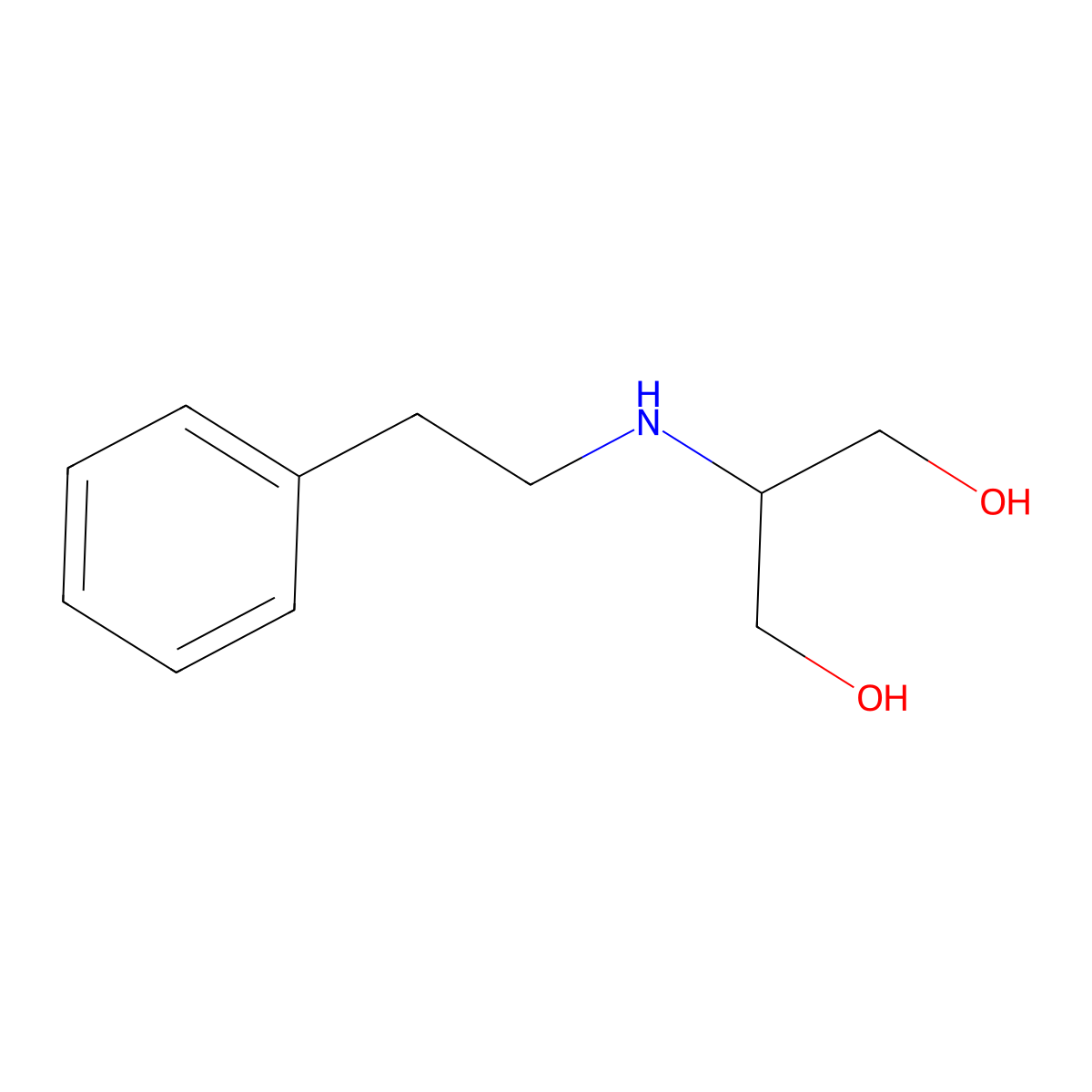 2-(Phenethylamino)propane-1,3-diol molecular structure, CAS 779311-41-0