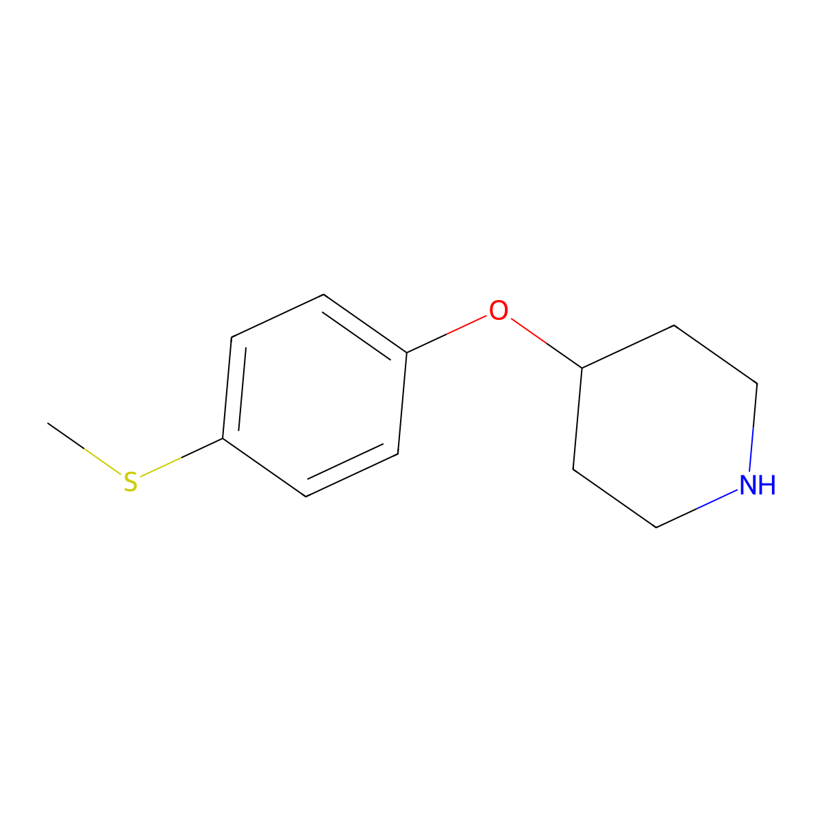 4-(4-(Methylthio)phenoxy)piperidine molecular structure, CAS 779315-36-5