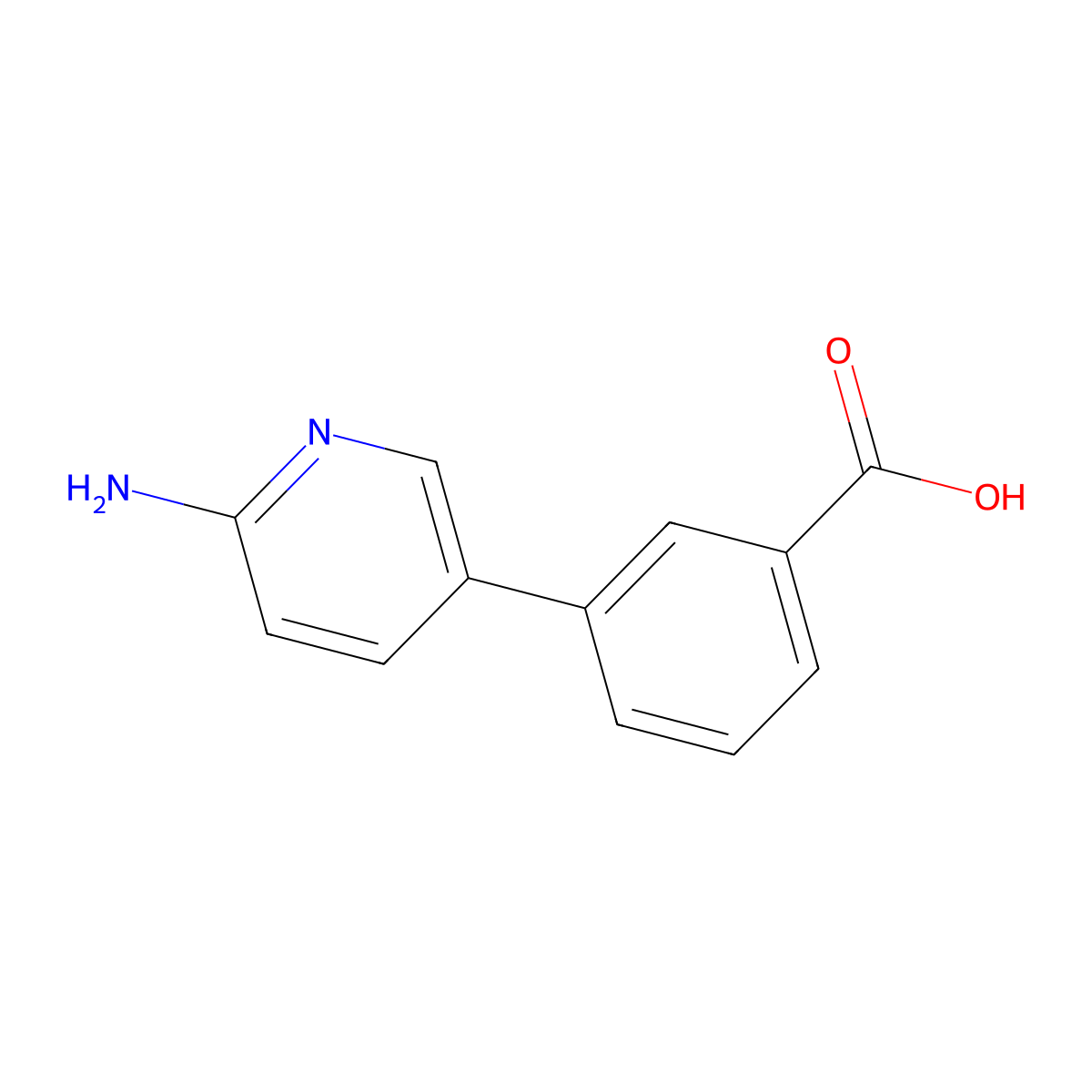 3-(6-Aminopyridin-3-yl)benzoic acid molecular structure, CAS 779315-67-2