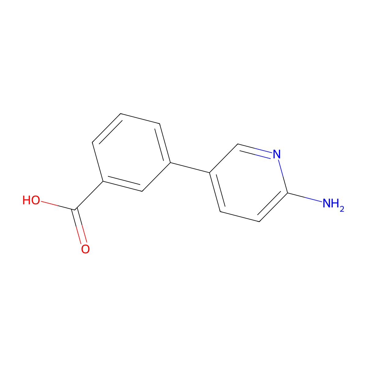 3-(6-Aminopyridin-3-yl)benzoic acid molecular structure, CAS 779315-67-2
