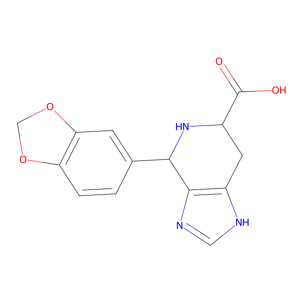 4-(2H-1,3-Benzodioxol-5-yl)-3H,4H,5H,6H,7H-imidazo[4,5-c]pyridine-6-carboxylic acid molecular structure, CAS 779316-39-1