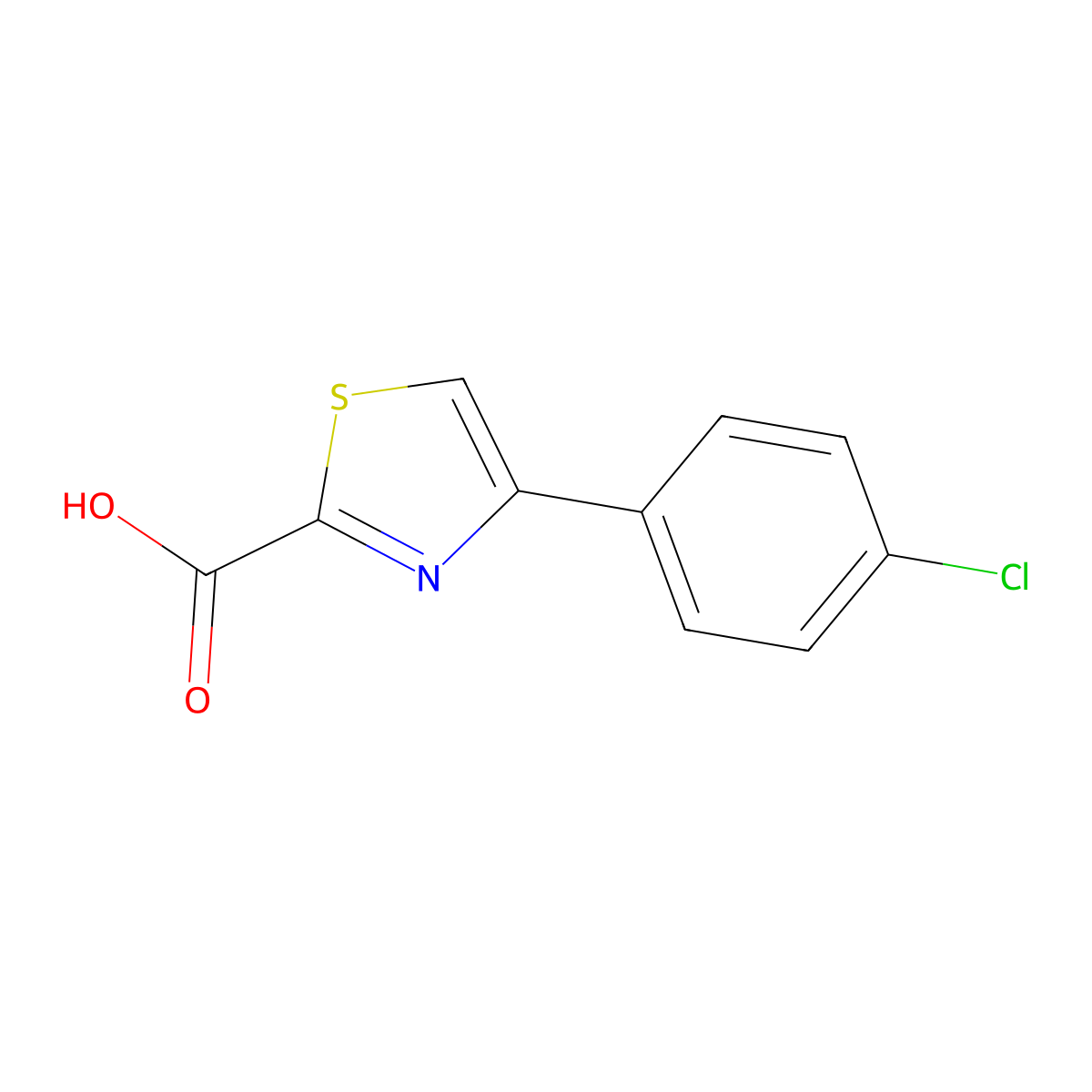 4-(4-Chlorophenyl)thiazole-2-carboxylic acid molecular structure, CAS 779320-20-6