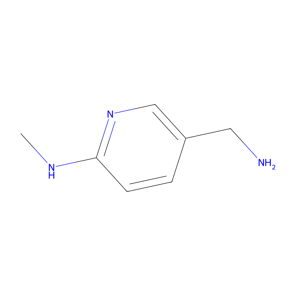 5-(aminomethyl)-N-methylpyridin-2-amine molecular structure, CAS 779324-37-7