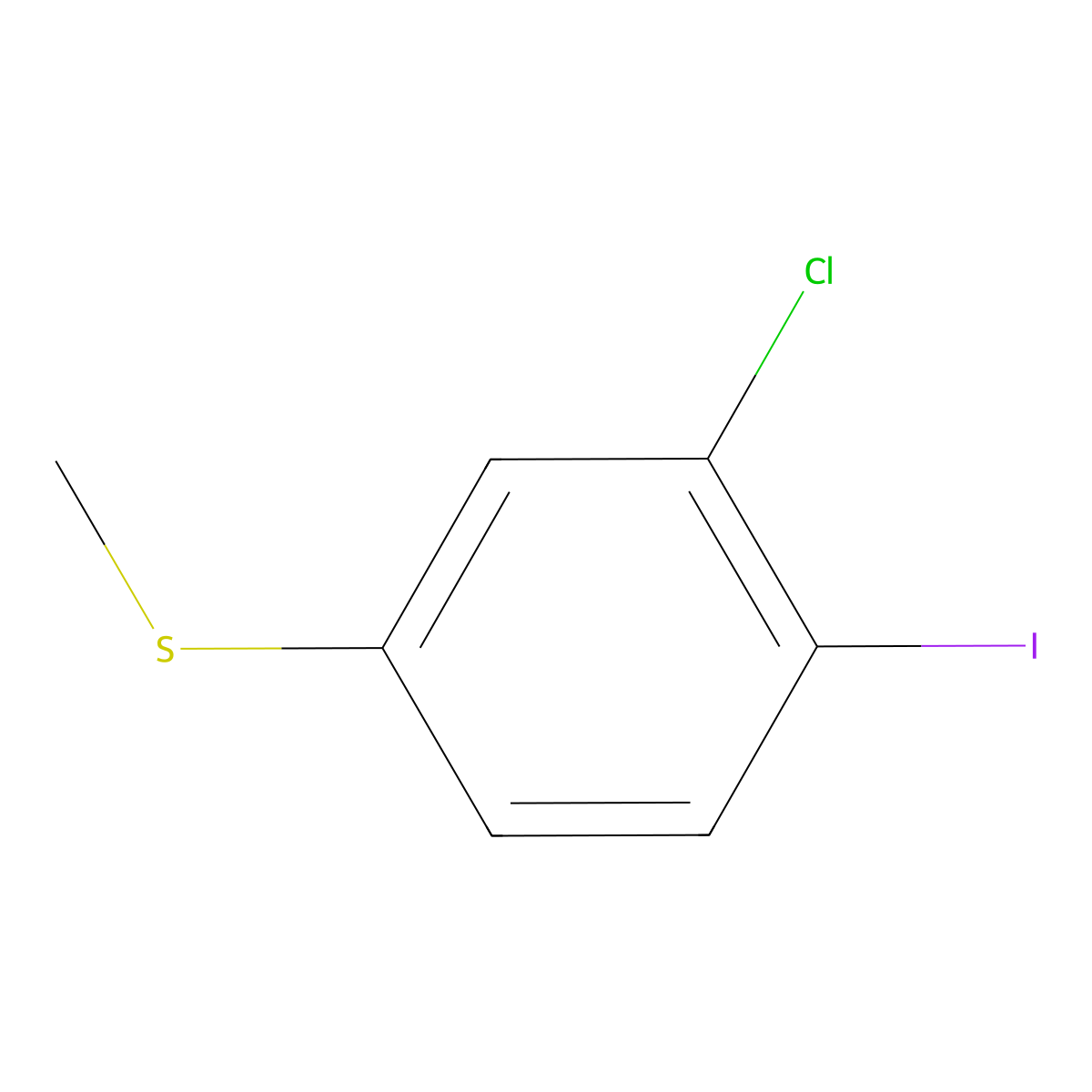 (3-Chloro-4-iodophenyl)(methyl)sulfane molecular structure, CAS 779331-06-5