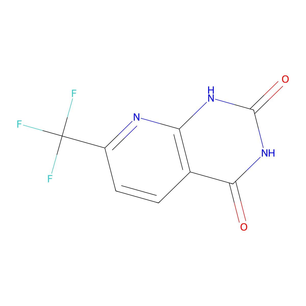 7-(trifluoromethyl)-1H,2H,3H,4H-pyrido(2,3-d)pyrimidine-2,4-dione molecular structure, CAS 779352-04-4