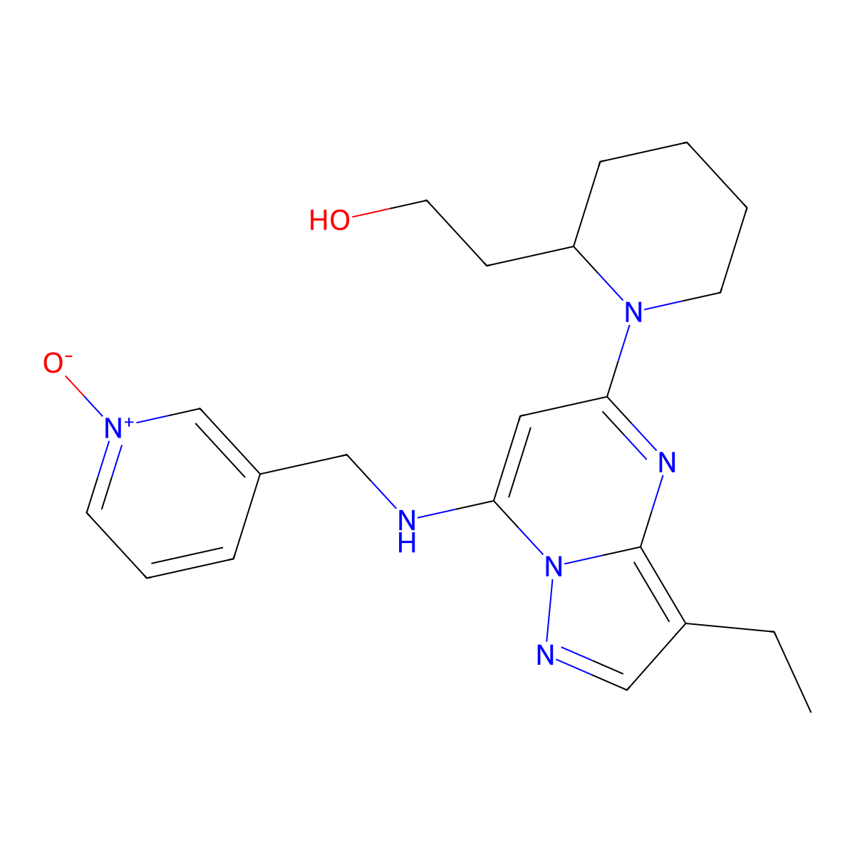 Dinaciclib molecular structure, CAS 779353-01-4