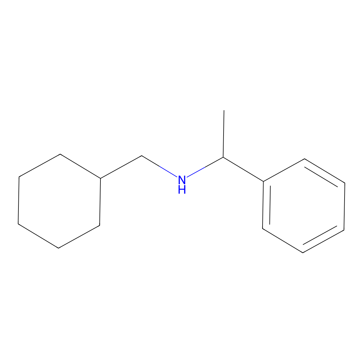 (1R)-N-(Cyclohexylmethyl)-1-phenylethan-1-amine molecular structure, CAS 779355-95-2