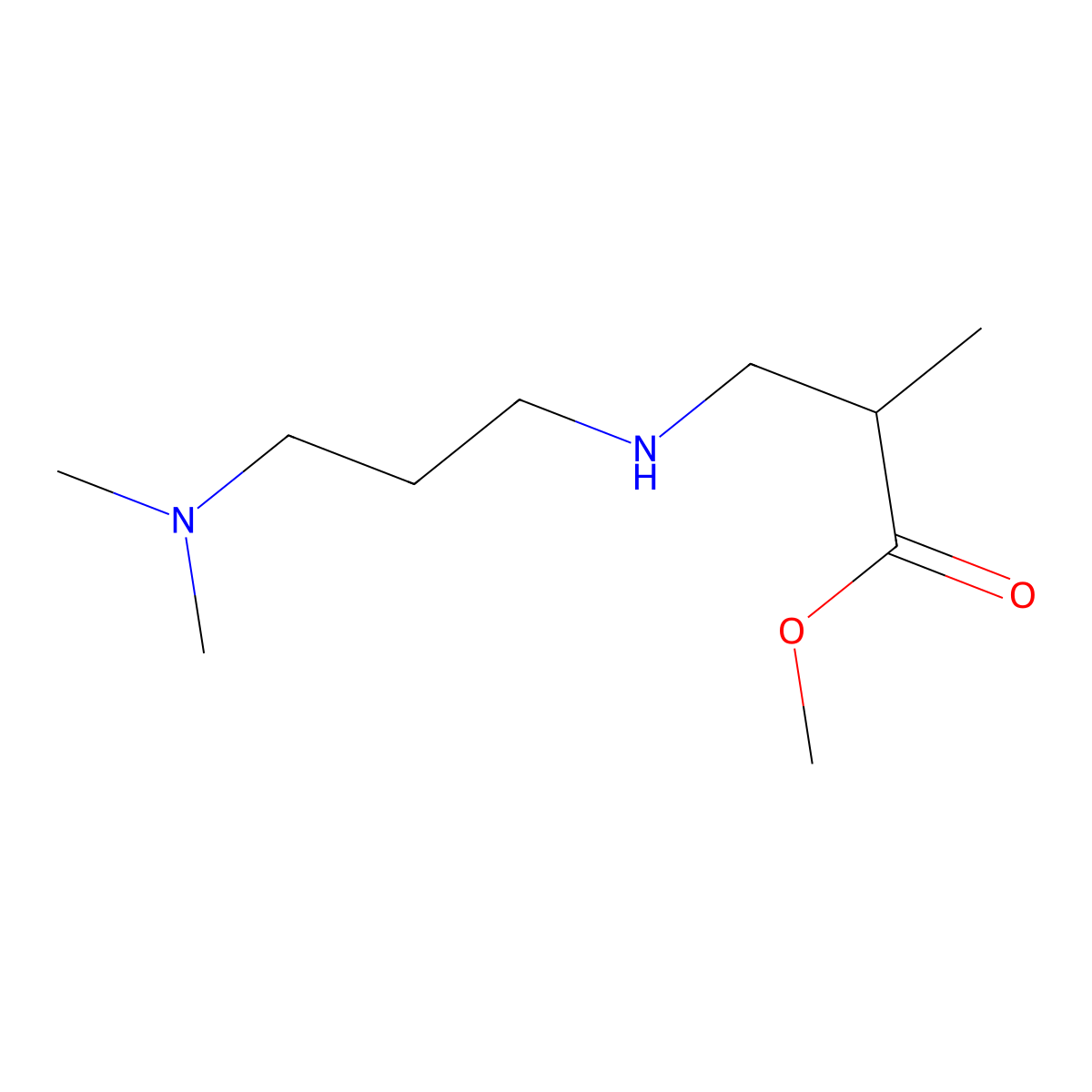 Methyl 3-{[3-(dimethylamino)propyl]amino}-2-methylpropanoate molecular structure, CAS 77938-03-5
