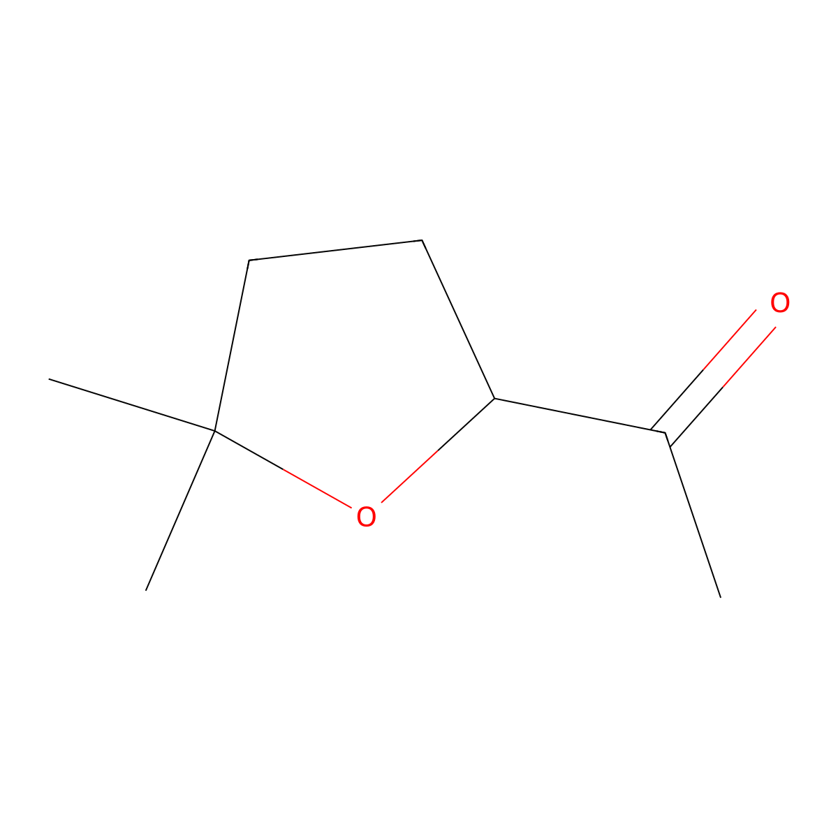 1-(5,5-Dimethyloxolan-2-yl)ethan-1-one molecular structure, CAS 77940-15-9