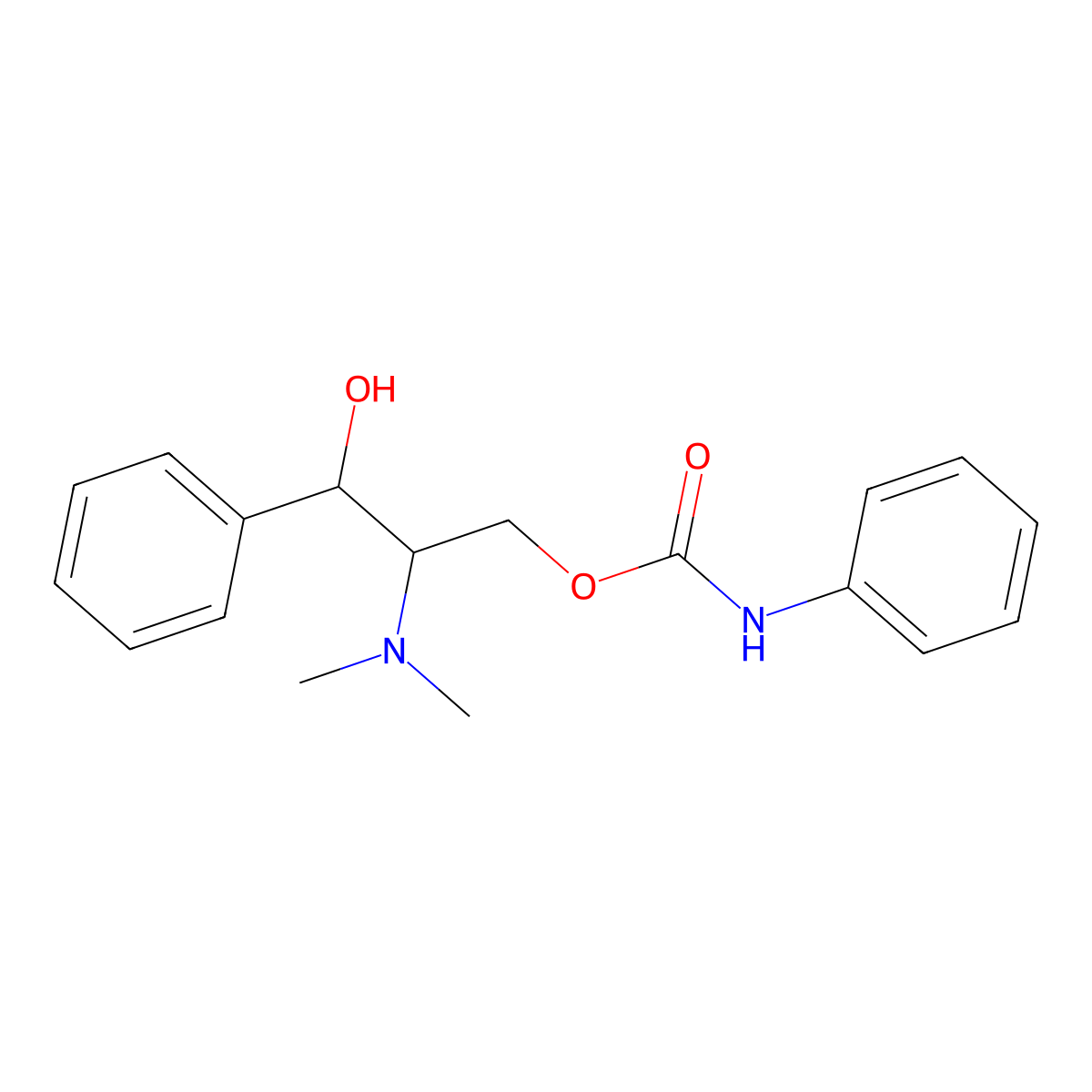 2-(Dimethylamino)-3-hydroxy-3-phenylpropyl hydrogen phenylcarbonimidate molecular structure, CAS 77944-91-3