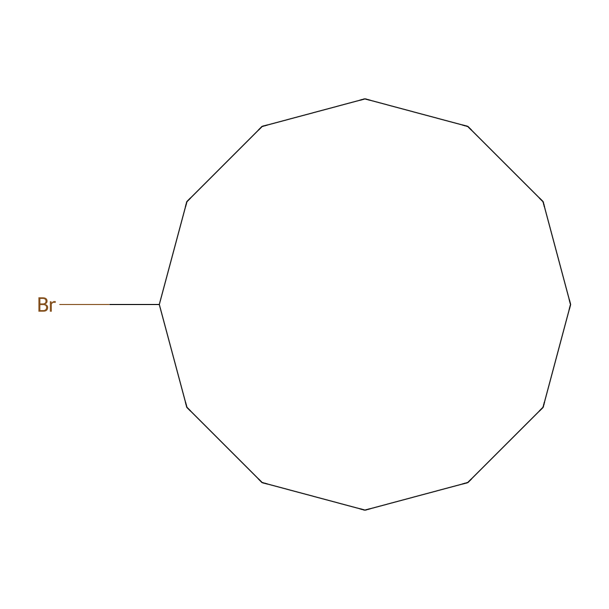 Bromocyclododecane molecular structure, CAS 7795-35-9