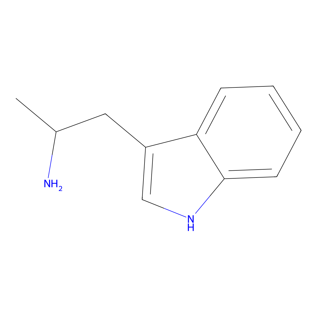 (2R)-1-(1H-Indol-3-YL)propan-2-amine molecular structure, CAS 7795-52-0
