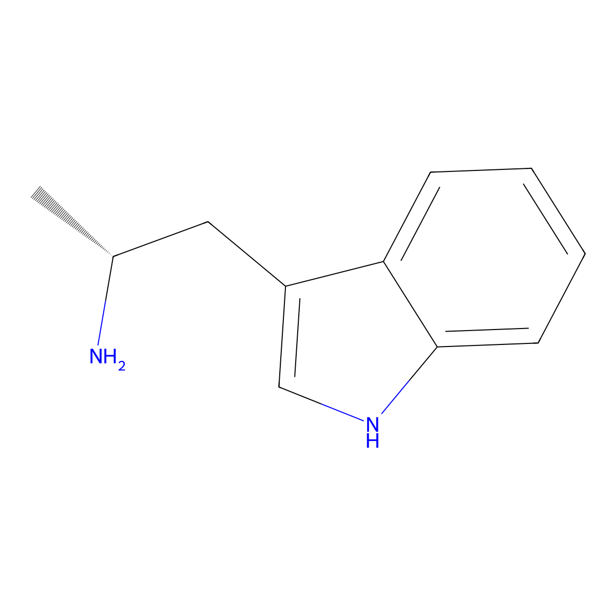 (2R)-1-(1H-Indol-3-YL)propan-2-amine molecular structure, CAS 7795-52-0