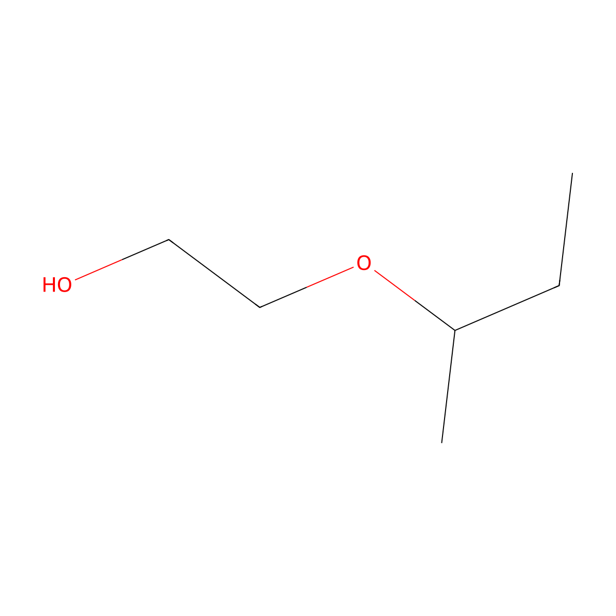 2-(1-Methylpropoxy)ethanol molecular structure, CAS 7795-91-7