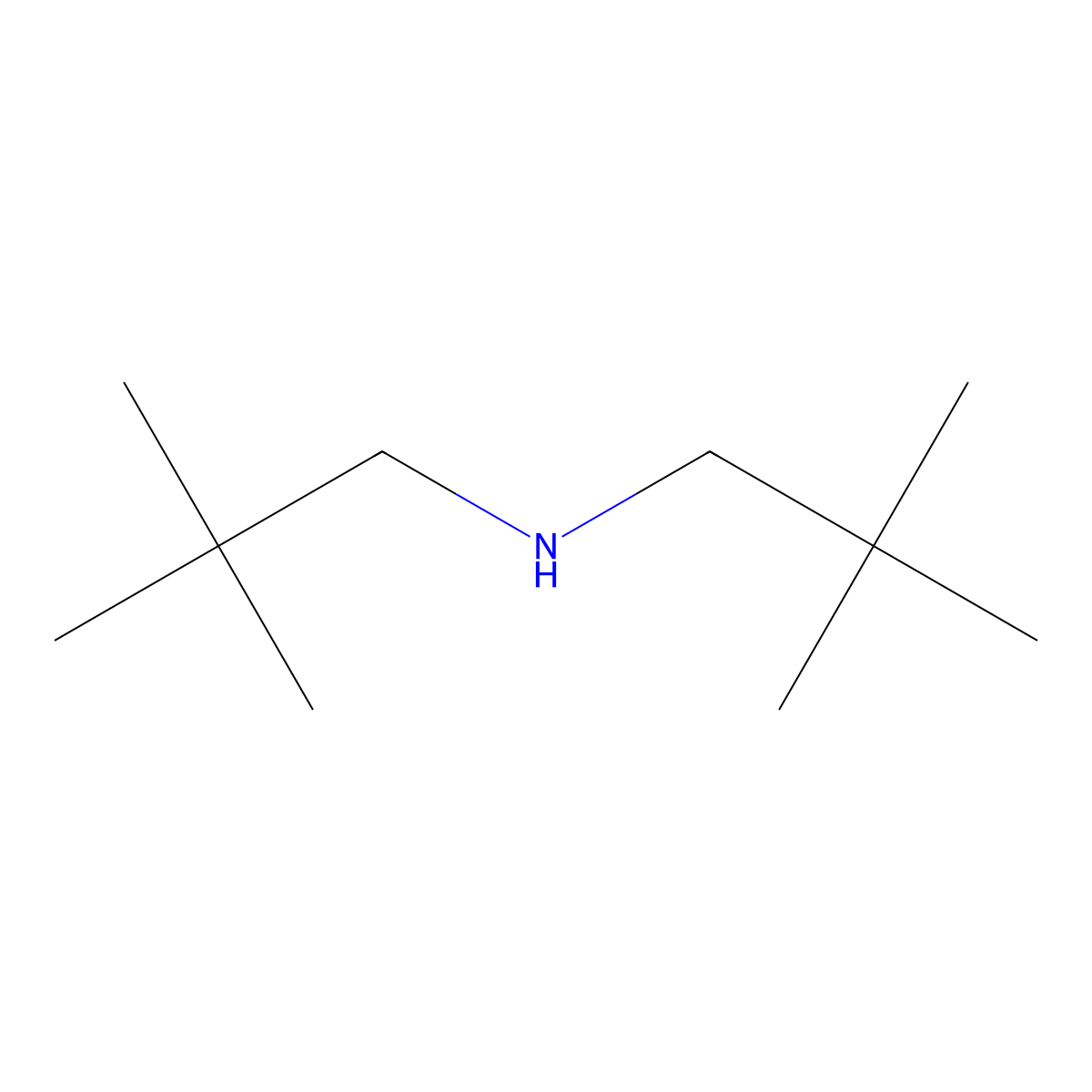 Bis(2,2-dimethylpropyl)amine molecular structure, CAS 77954-69-9