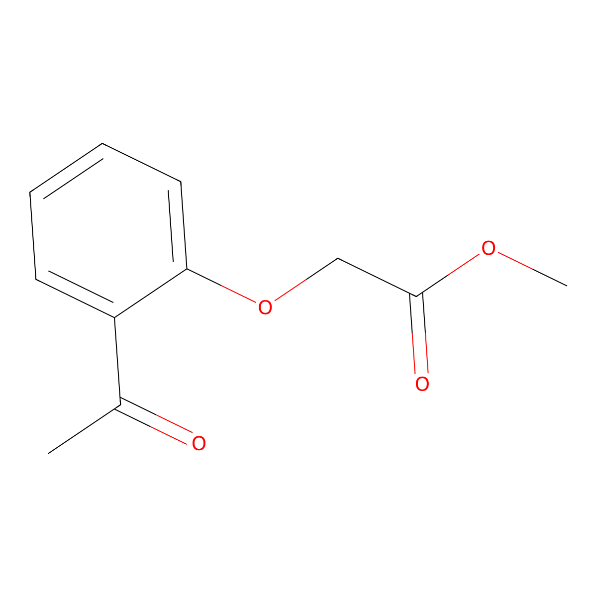 Methyl 2-(2-acetylphenoxy)acetate molecular structure, CAS 77956-92-4