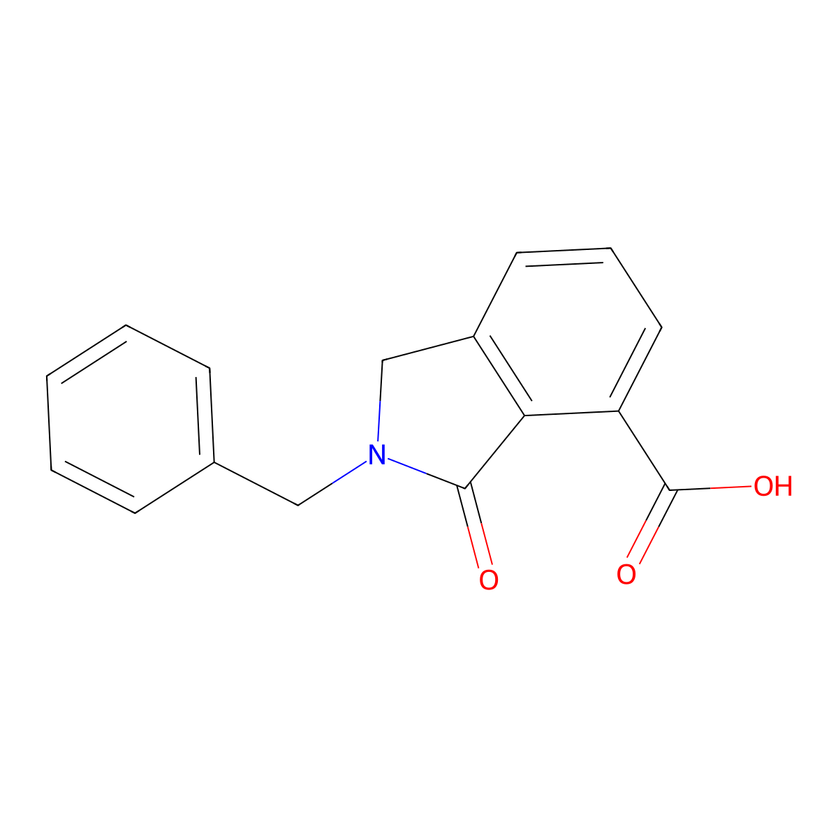 2-Benzyl-3-oxo-2,3-dihydro-1H-isoindole-4-carboxylic acid molecular structure, CAS 77960-29-3