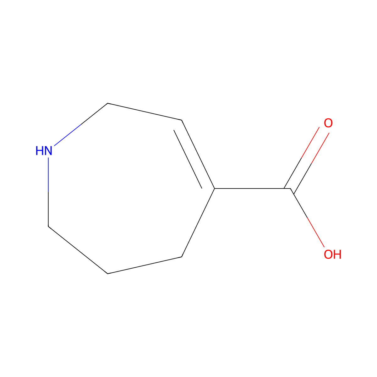 2,5,6,7-tetrahydro-1H-azepine-4-carboxylic acid molecular structure, CAS 77963-67-8