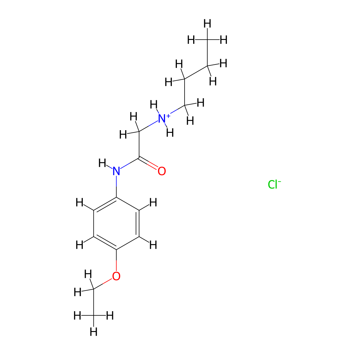 p-Acetophenetidide, 2-(butylamino)-, hydrochloride molecular structure, CAS 77966-25-7