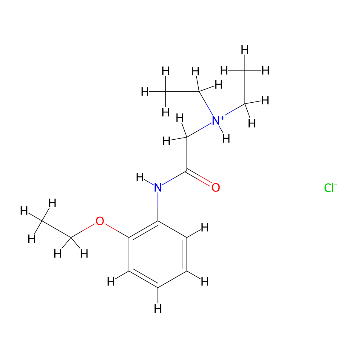 o-Acetophenetidide, 2-(diethylamino)-, hydrochloride molecular structure, CAS 77966-26-8