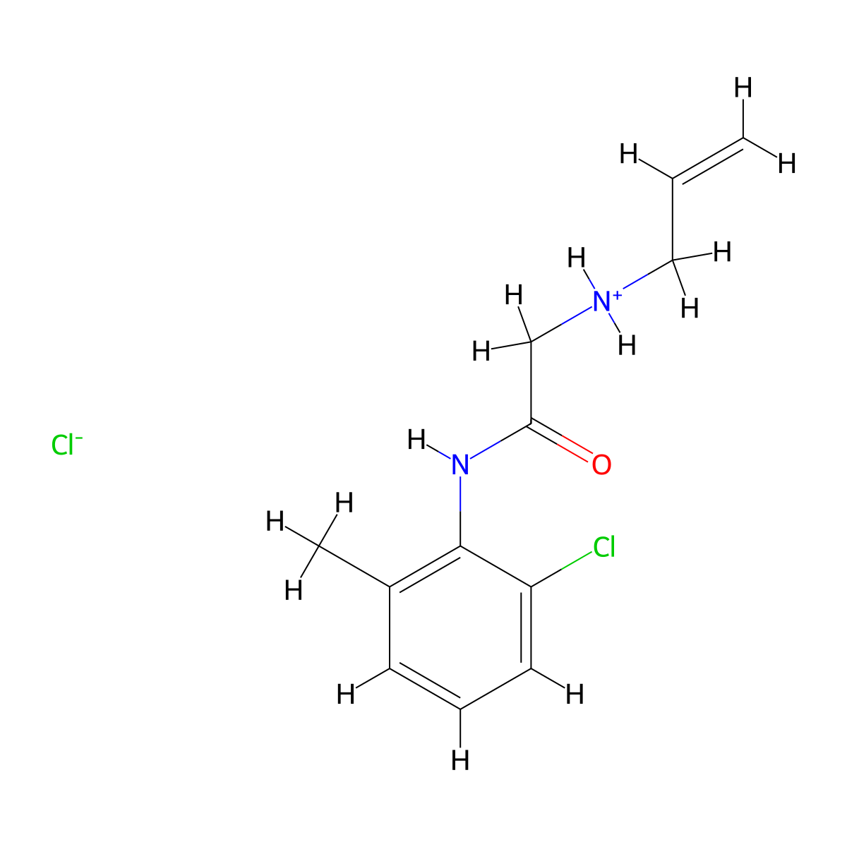 o-Acetotoluidide, 2-(allylamino)-6'-chloro-, hydrochloride molecular structure, CAS 77966-30-4