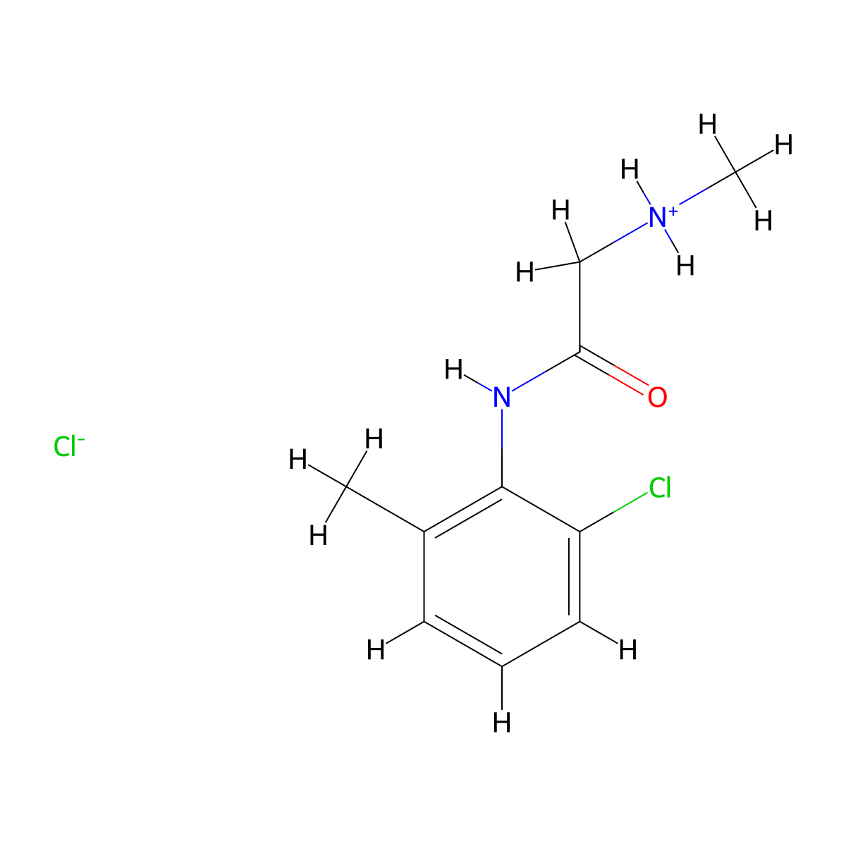 o-Acetotoluidide, 6'-chloro-2-(methylamino)-, hydrochloride molecular structure, CAS 77966-62-2