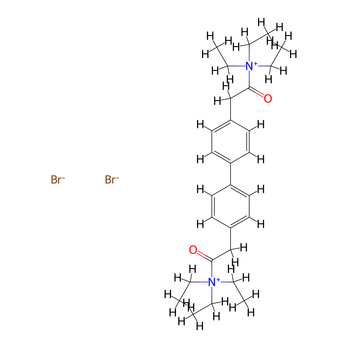 Ammonium, 4,4'-biphenylenebis(2-oxoethylene)bis(triethyl-, dibromide molecular structure, CAS 77967-04-5