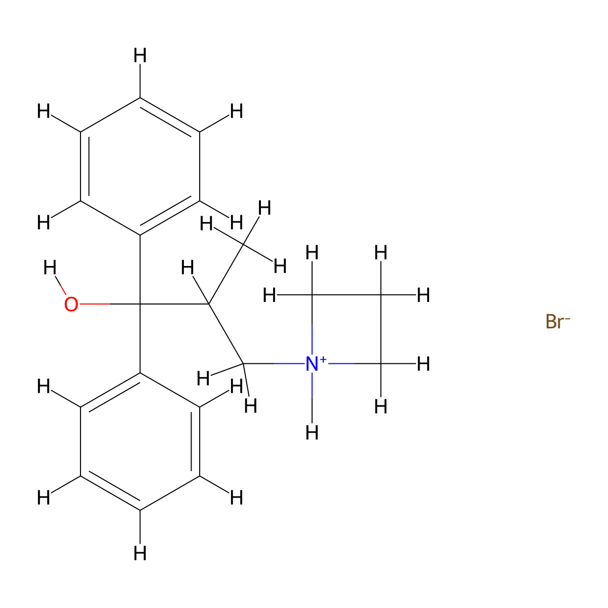 3-(Azetidin-1-yl)-2-methyl-1,1-diphenylpropan-1-ol--hydrogen bromide (1/1) molecular structure, CAS 77967-28-3