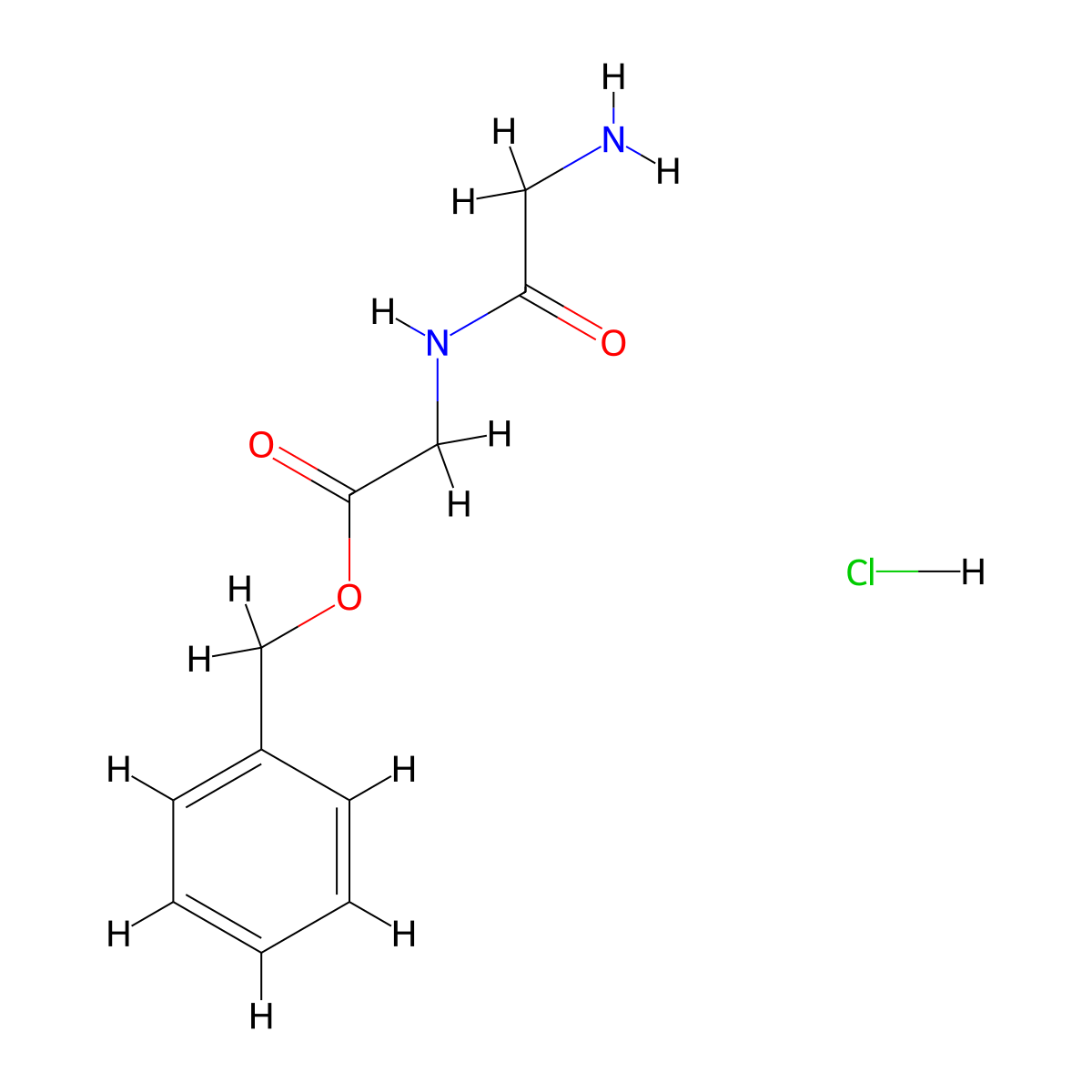 Glycyl-glycine benzyl ester hydrochloride molecular structure, CAS 7797-34-4