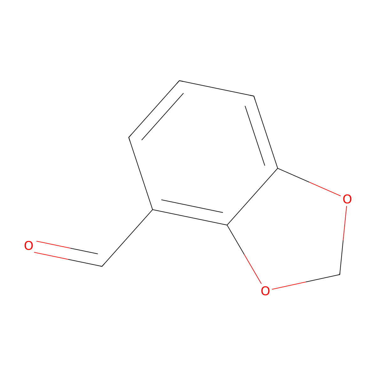 1,3-Benzodioxole-4-carboxaldehyde molecular structure, CAS 7797-83-3