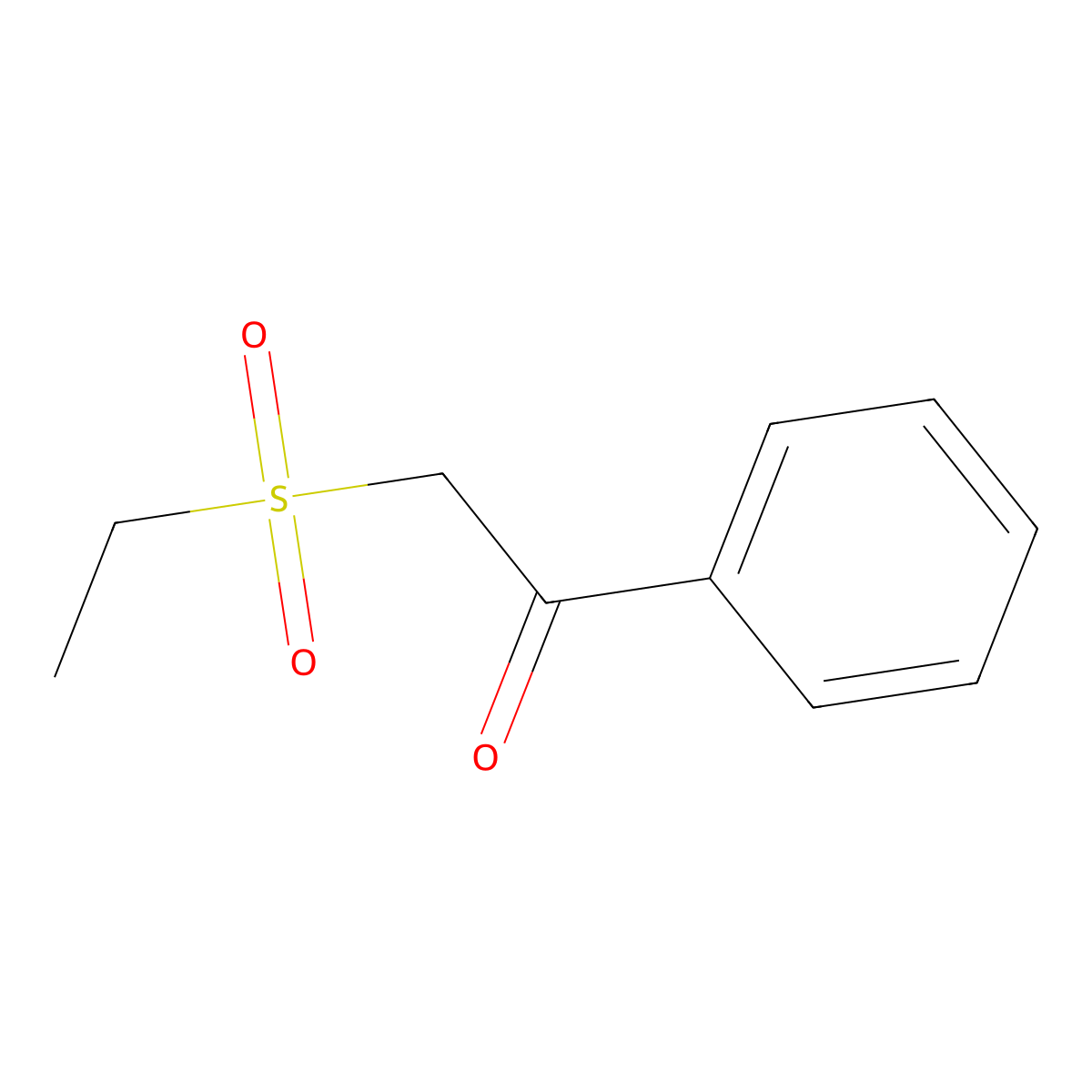 2-(Ethanesulfonyl)-1-phenylethan-1-one molecular structure, CAS 77970-53-7
