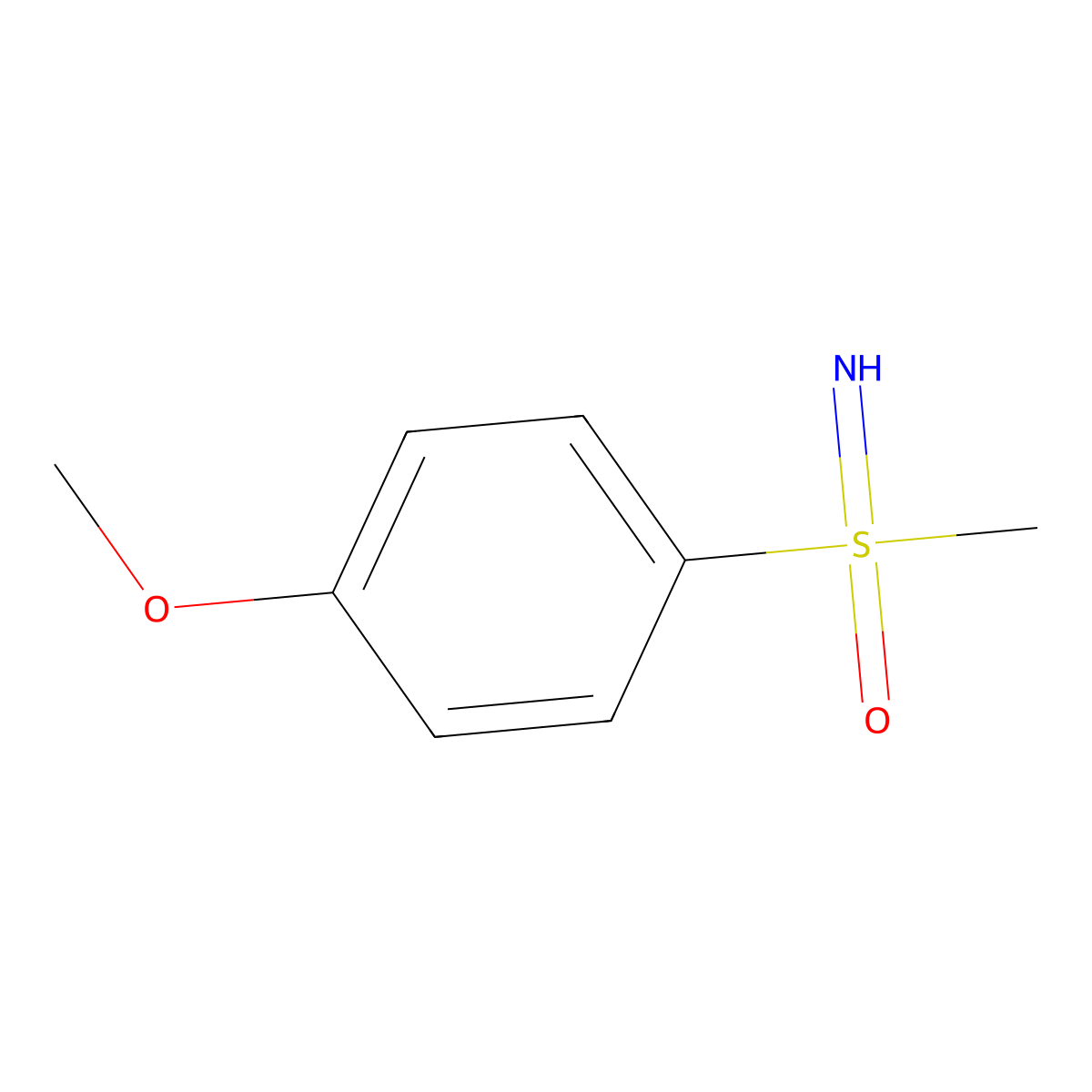Imino(4-methoxyphenyl)methyl-lambda6-sulfanone molecular structure, CAS 77970-95-7