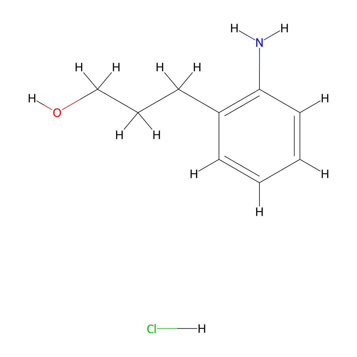 3-(2-Aminophenyl)propan-1-ol hydrochloride molecular structure, CAS 77971-45-0