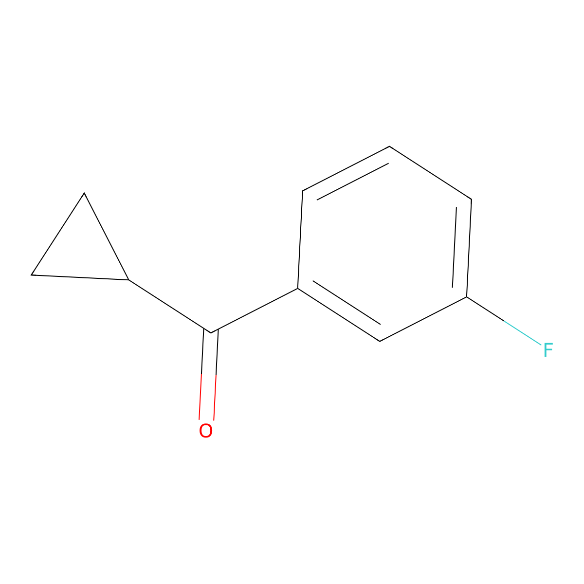 Cyclopropyl(3-fluorophenyl)methanone molecular structure, CAS 77972-82-8