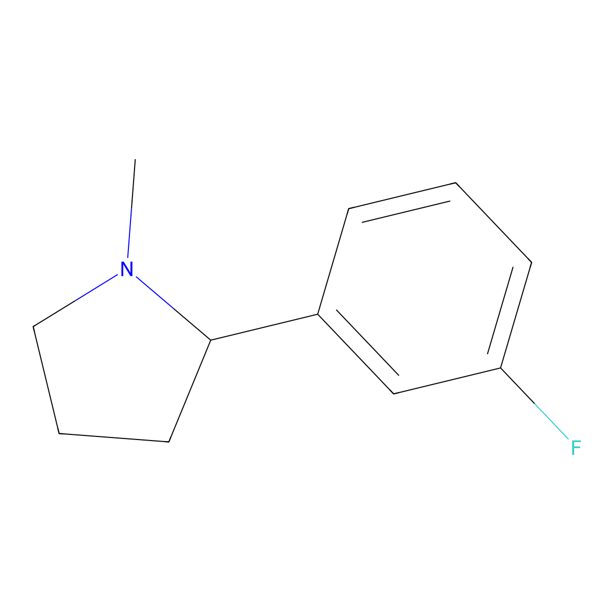 2-(3-Fluorophenyl)-1-methylpyrrolidine molecular structure, CAS 77972-92-0