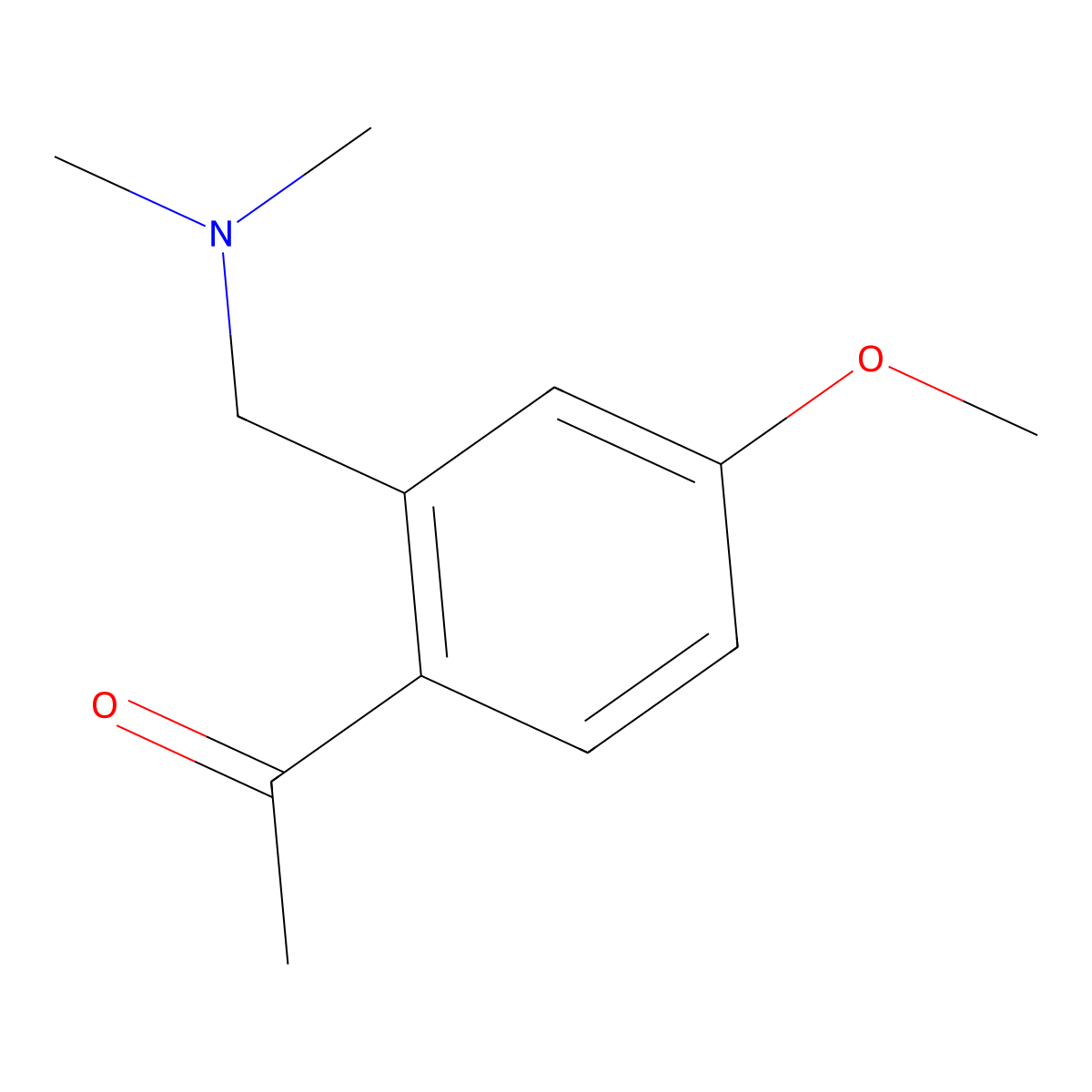 1-(2-((Dimethylamino)methyl)-4-methoxyphenyl)ethanone molecular structure, CAS 77973-25-2
