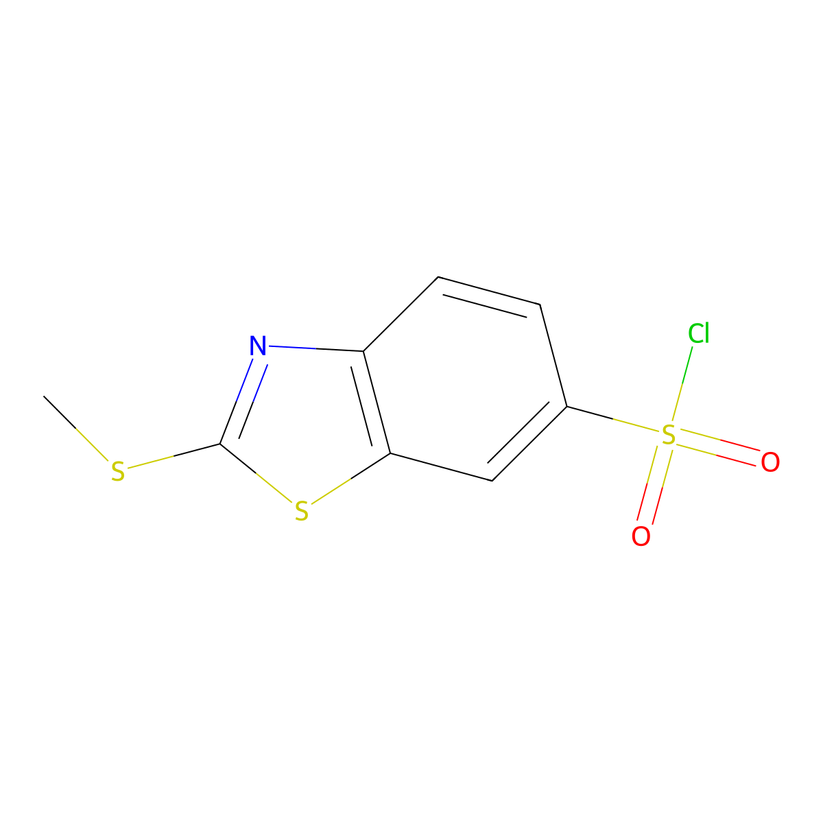 2-(Methylthio)benzo[D]thiazole-6-sulfonyl chloride molecular structure, CAS 77974-78-8