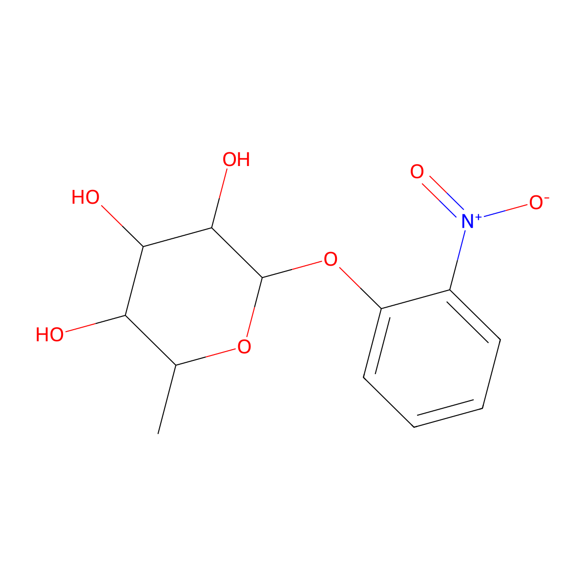 2-Nitrophenyl b-L-fucopyranoside molecular structure, CAS 77983-19-8