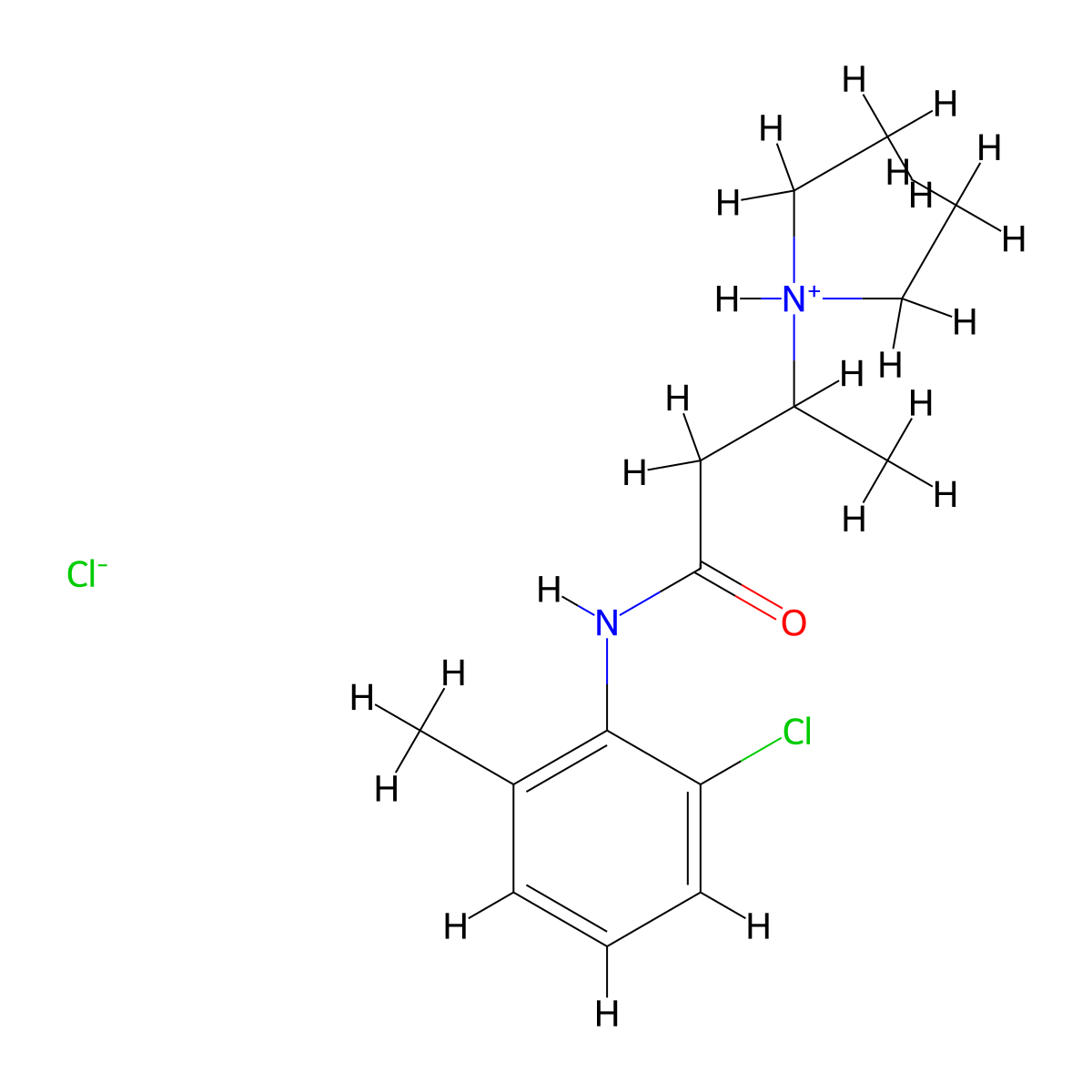 N-(2-Chloro-6-methylphenyl)-3-(diethylamino)butanimidic acid--hydrogen chloride (1/1) molecular structure, CAS 77985-16-1