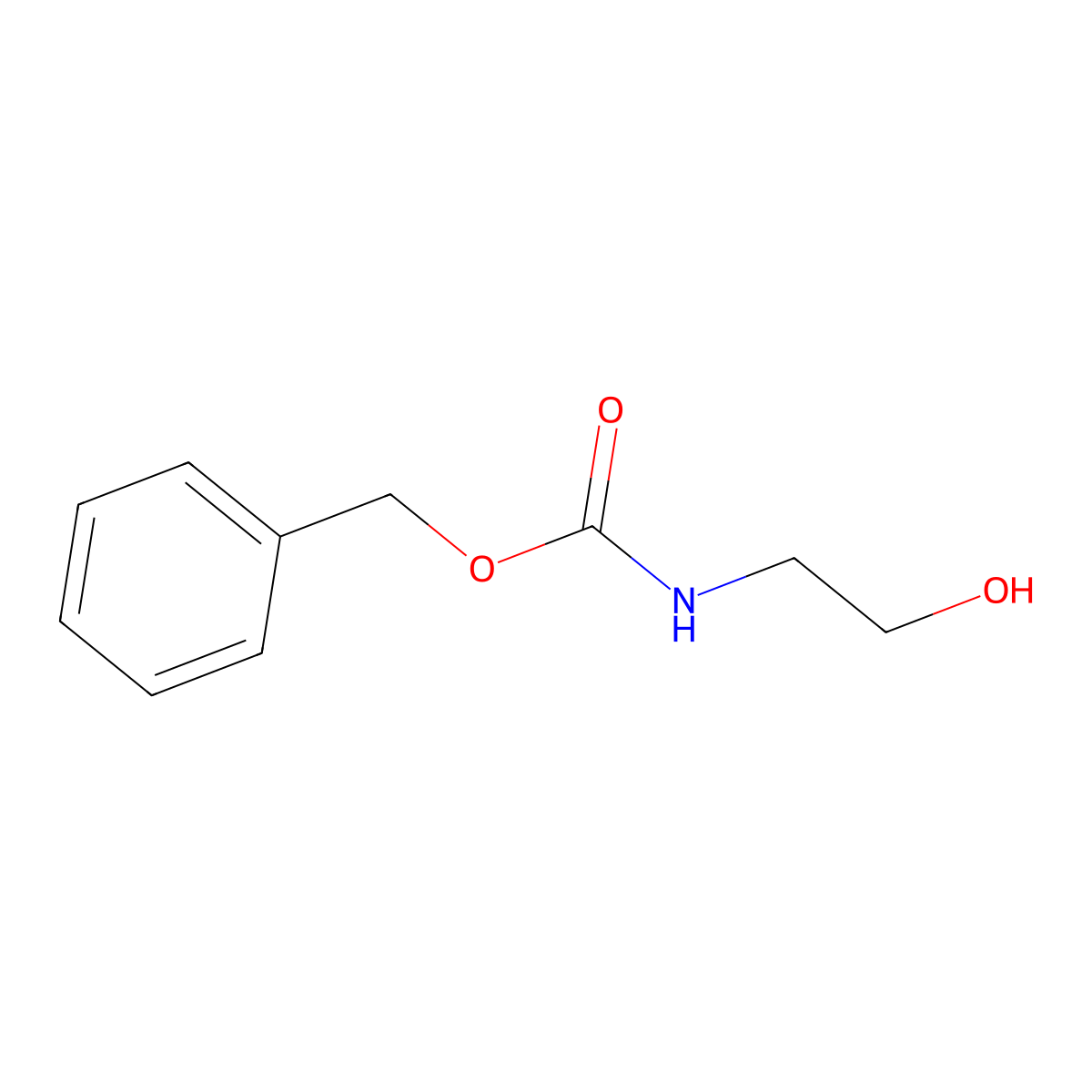 benzyl N-(2-hydroxyethyl)carbamate molecular structure, CAS 77987-49-6