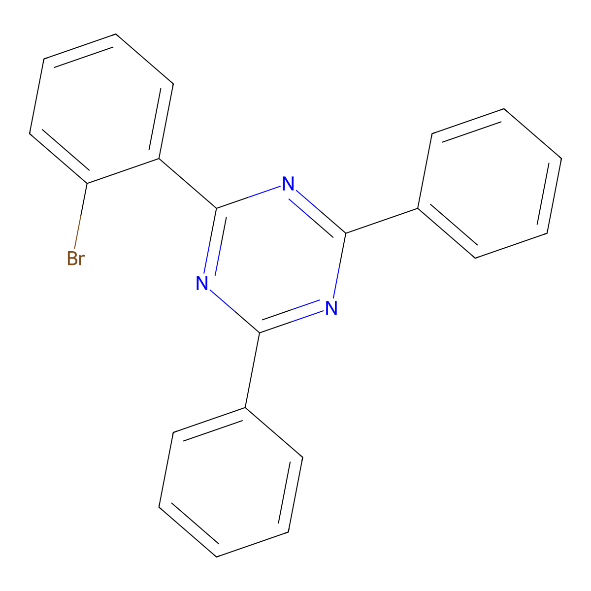 2-(2-Bromophenyl)-4,6-diphenyl-1,3,5-triazine molecular structure, CAS 77989-15-2