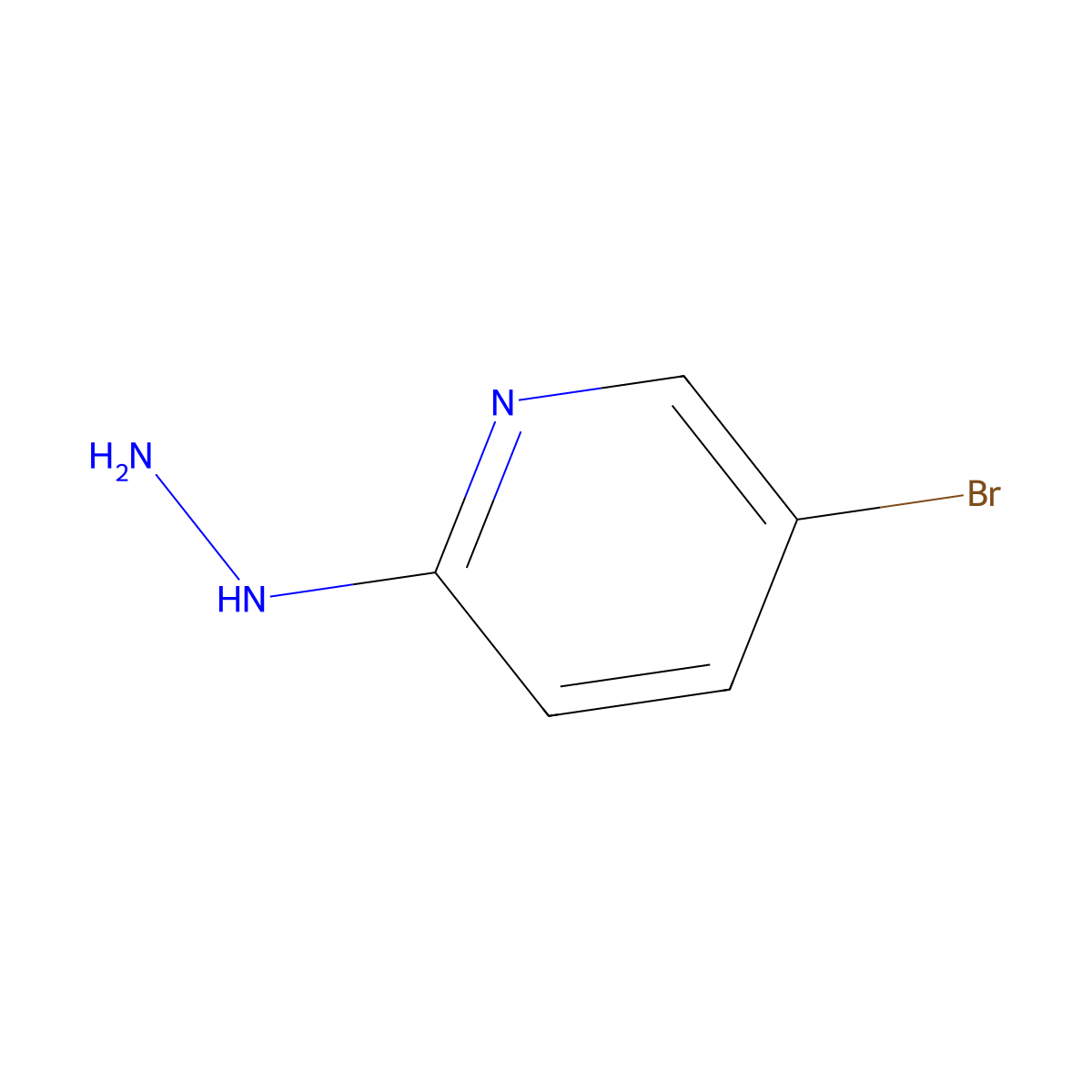 5-Bromo-2-hydrazinopyridine molecular structure, CAS 77992-44-0