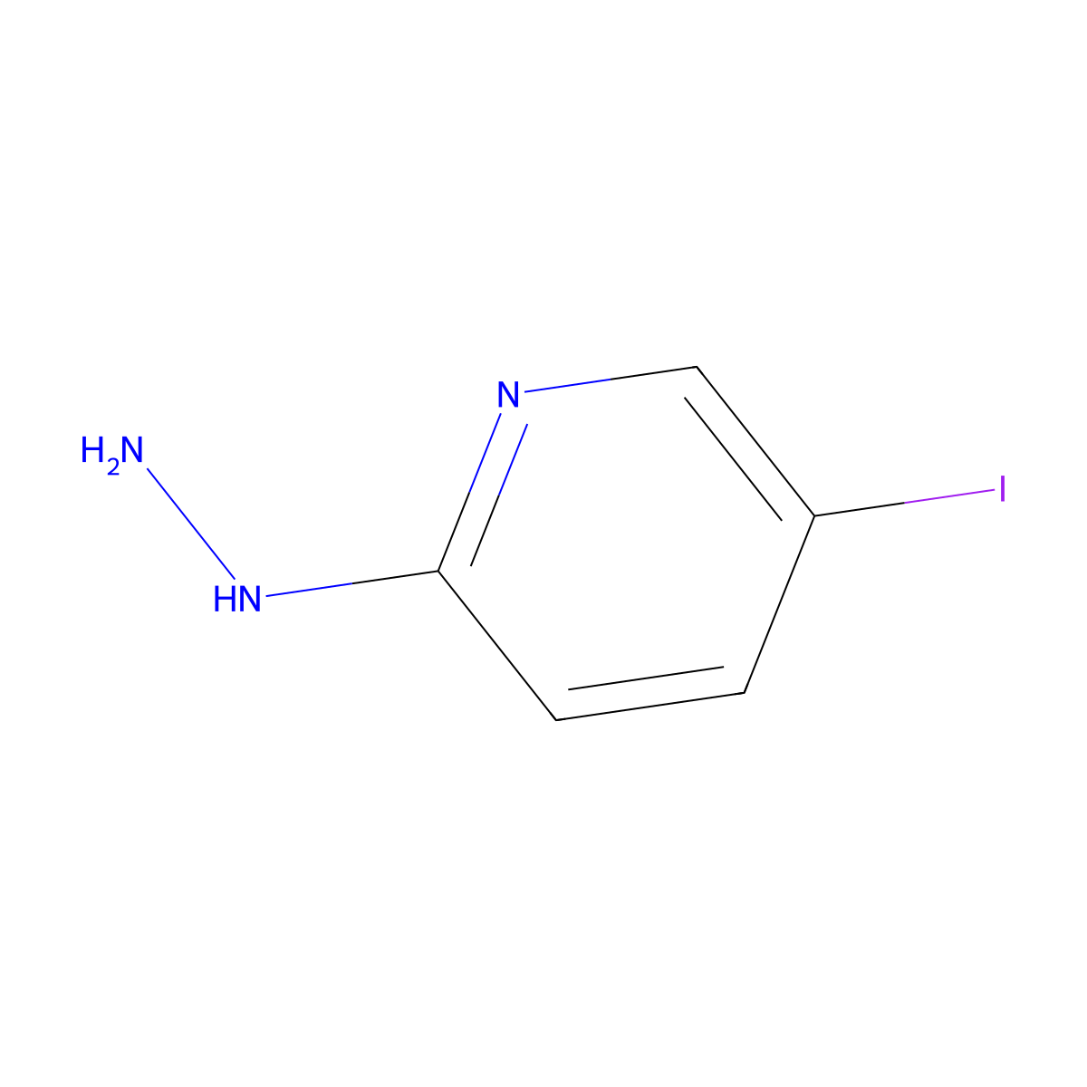 2-Hydrazinyl-5-iodopyridine molecular structure, CAS 77992-46-2
